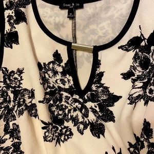 Sami jo 1x black and white dress